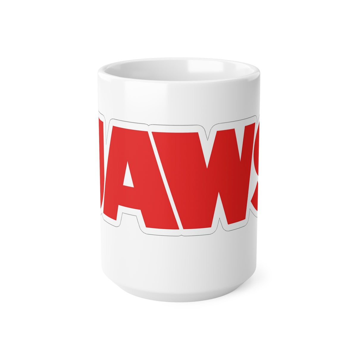 JAWS Bold Logo Coffee Mug — Retro Red Movie Fan Ceramic Cup (11oz, 15oz)