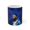 Jude Bellingham England Soccer Star Portrait Coffee Mug — Blue Star Ceramic Cup (11oz/15oz)