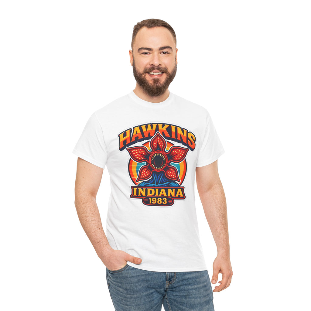 Hawkins Indiana 1983 Demogorgon Floral Cotton T-Shirt