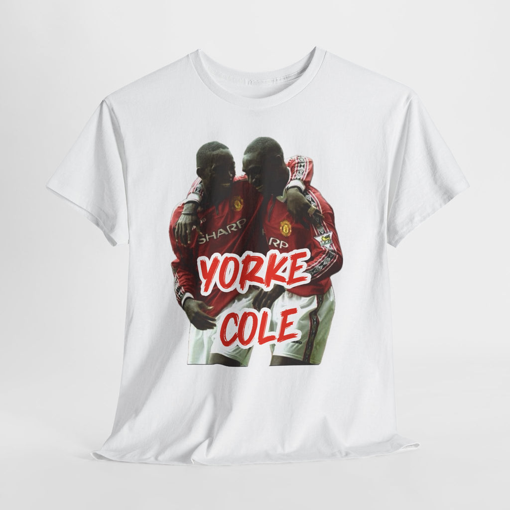 Yorke & Cole Manchester United Soccer Legends Graphic Tee — 'Yorke Cole' Retro Football Shirt