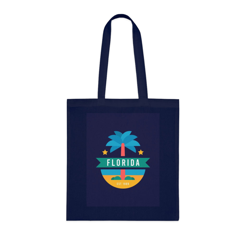 Florida Palm Beach Tote Bag – Retro State Travel Cotton Tote