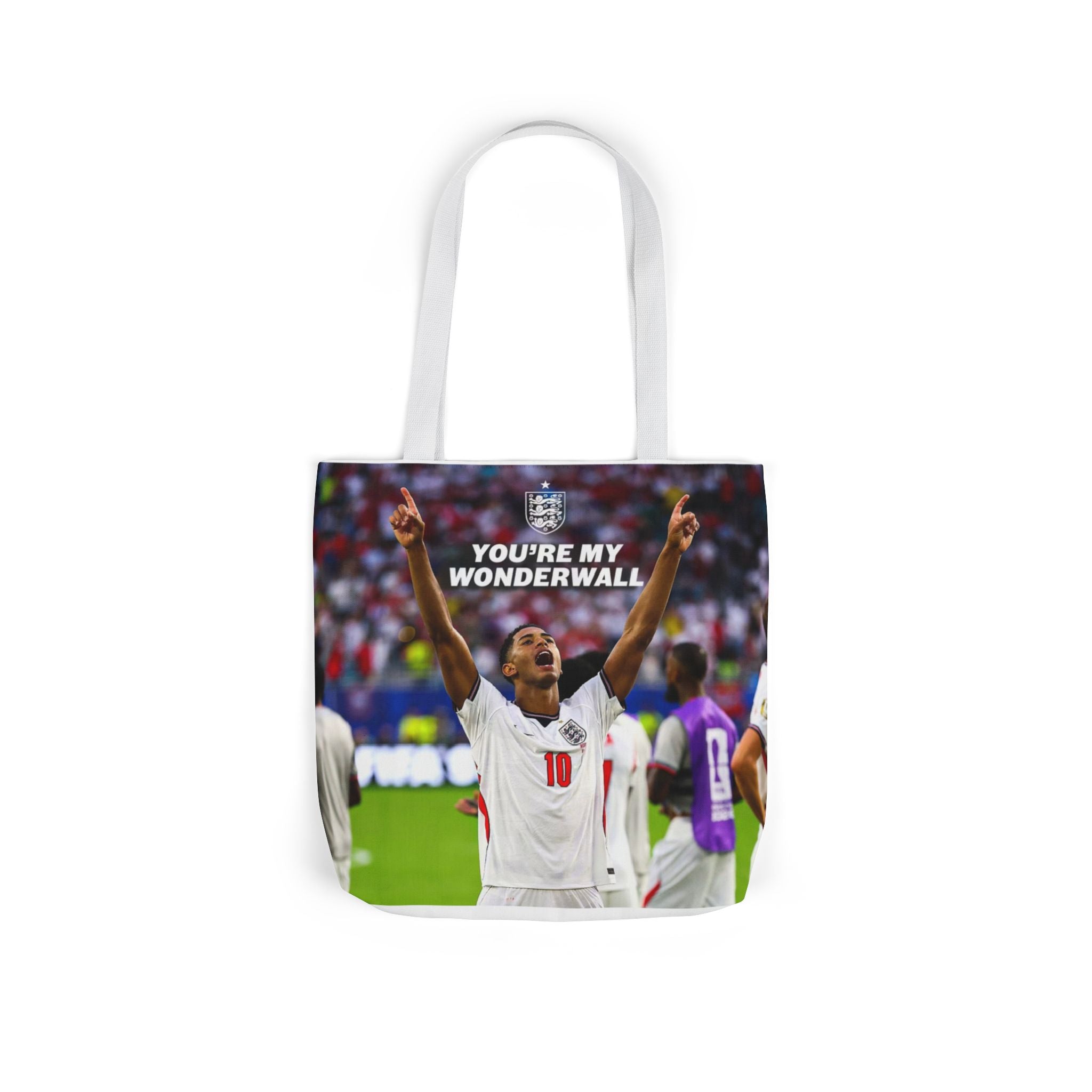 Jude Bellingham England Celebration Tote Bag – "You’re My Wonderwall" England Fan Canvas Tote