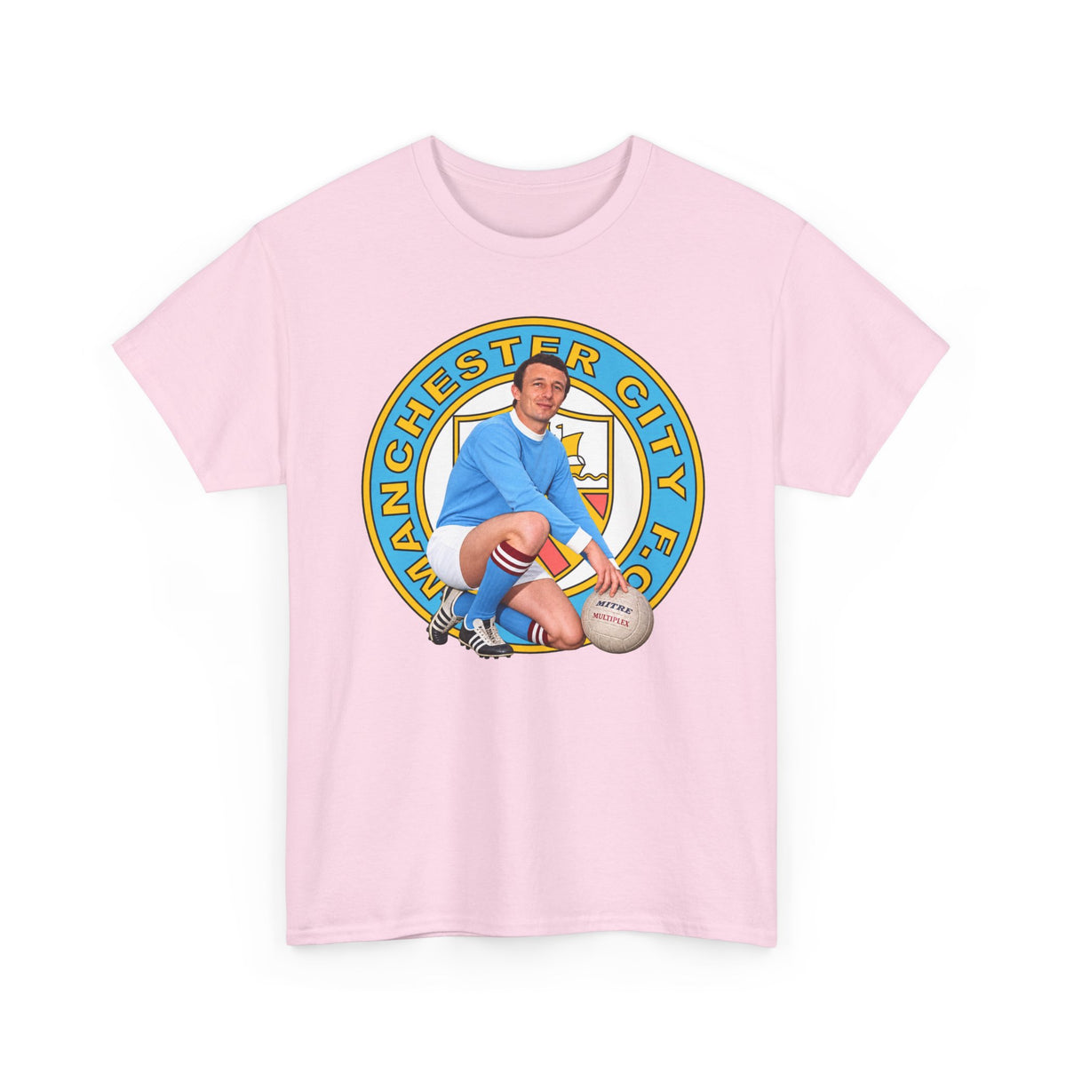 Mike Summerbee Manchester City Legend Retro Player Soccer T-Shirt