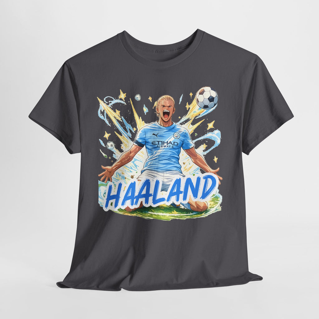 Erling Haaland Anime Fan Tee — Celebratory Football Player Graphic T-Shirt