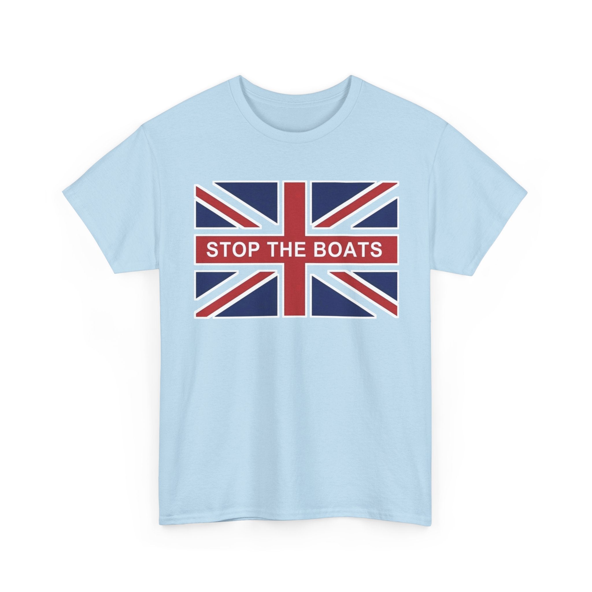 Union Jack "Stop The Boats" Political Statement Tee / T-Shirt