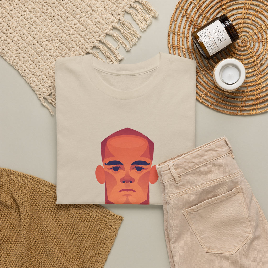Vinny Kompany Manchester City Legend Minimalist Portrait Tee — Bold Stylized Face Graphic T-Shirt