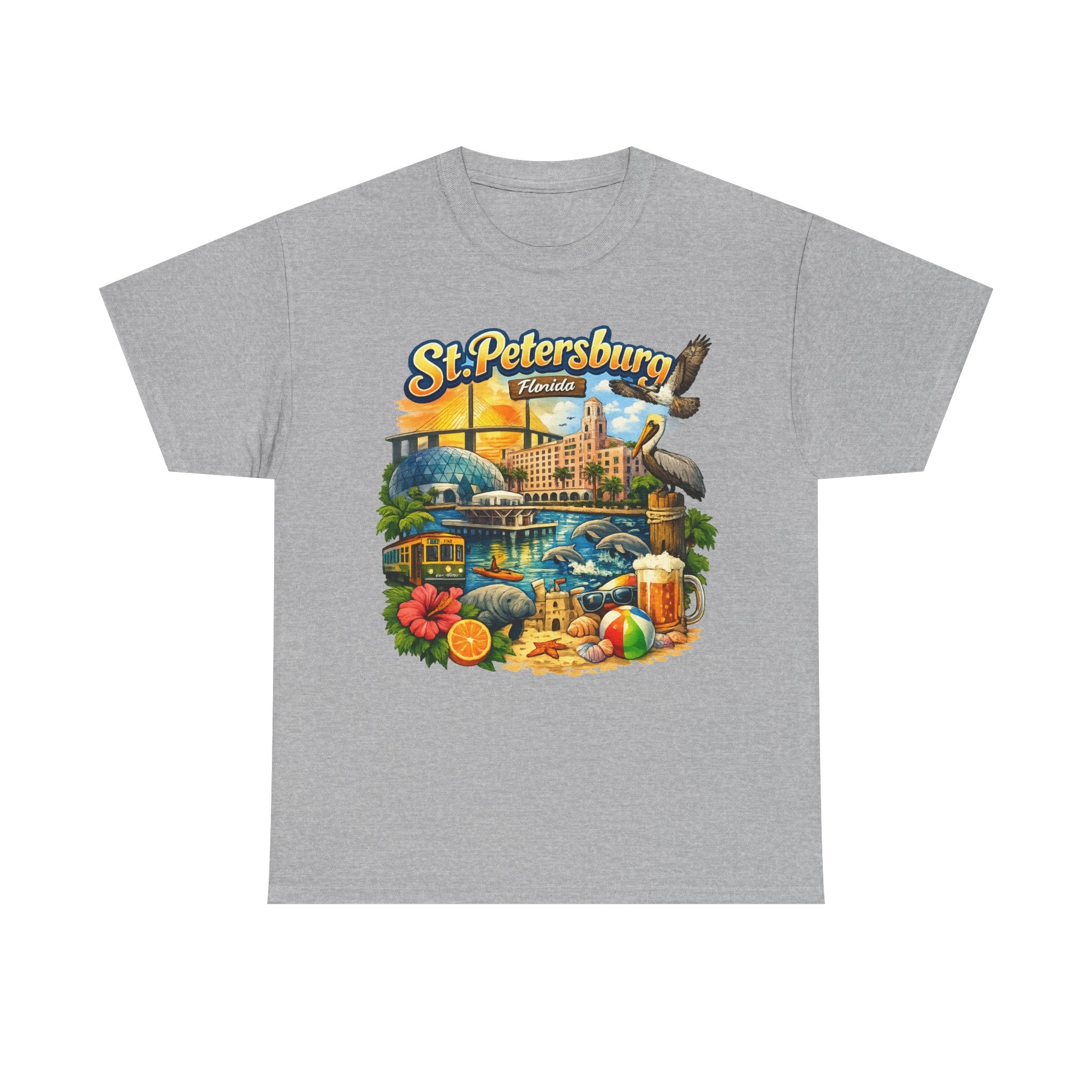 St. Petersburg Florida Retro Beach Scene T-Shirt