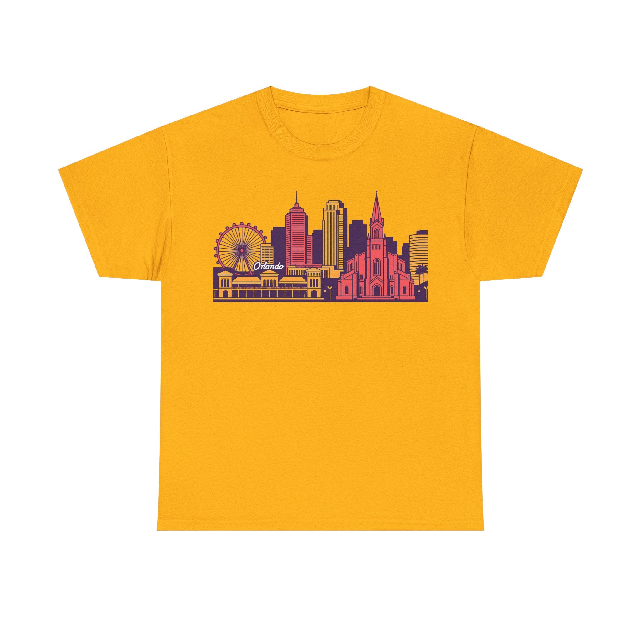 Orlando City Skyline T-Shirt — Colorful Urban Landmark Graphic Tee