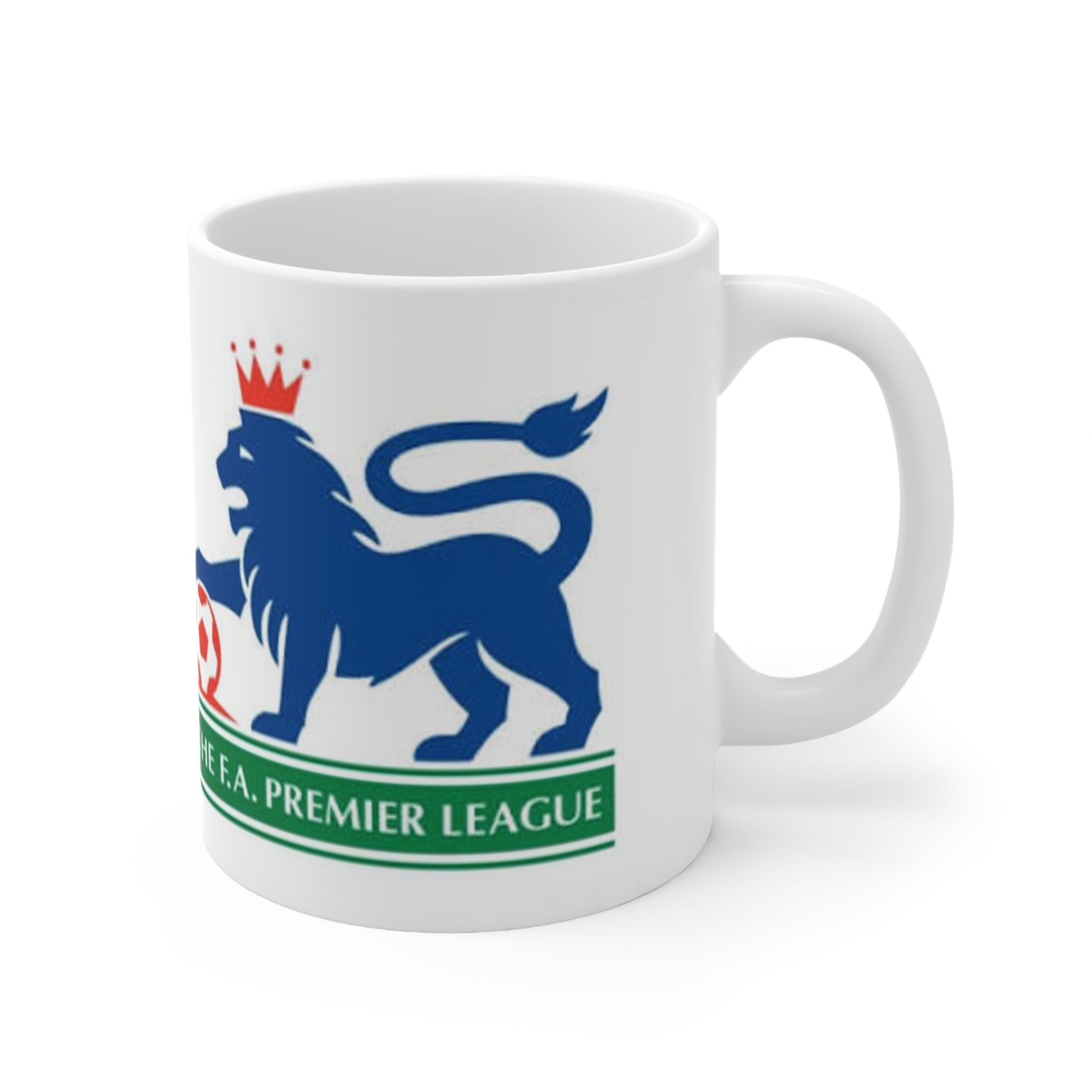 Retro Premier League Lion Logo Coffee Mug — Ceramic 11oz & 15oz