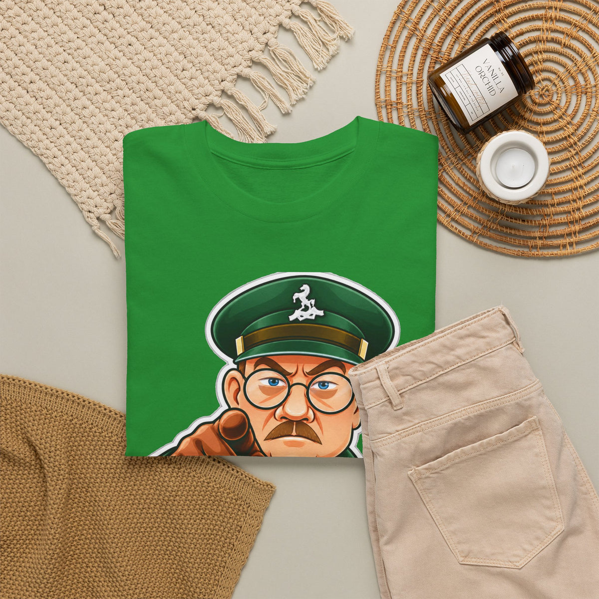 Don’t Tell Him Pike T-Shirt — Vintage Military Sergeant Pointing Graphic Tee