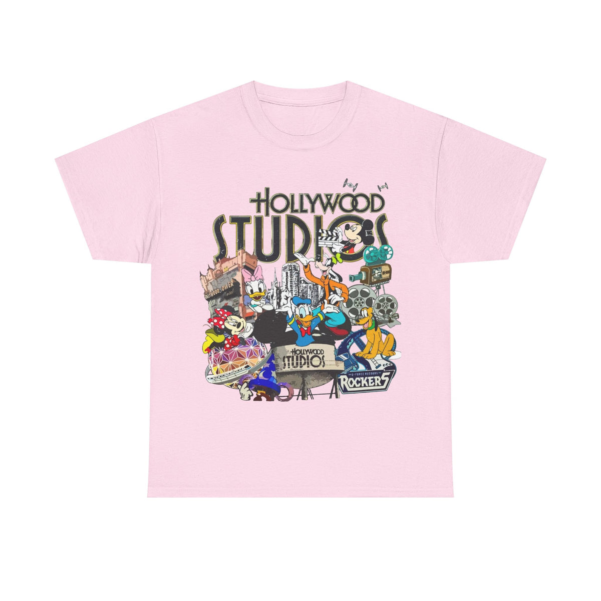 Hollywood Studios Collage T-Shirt — Vintage Theme Park Character Tee