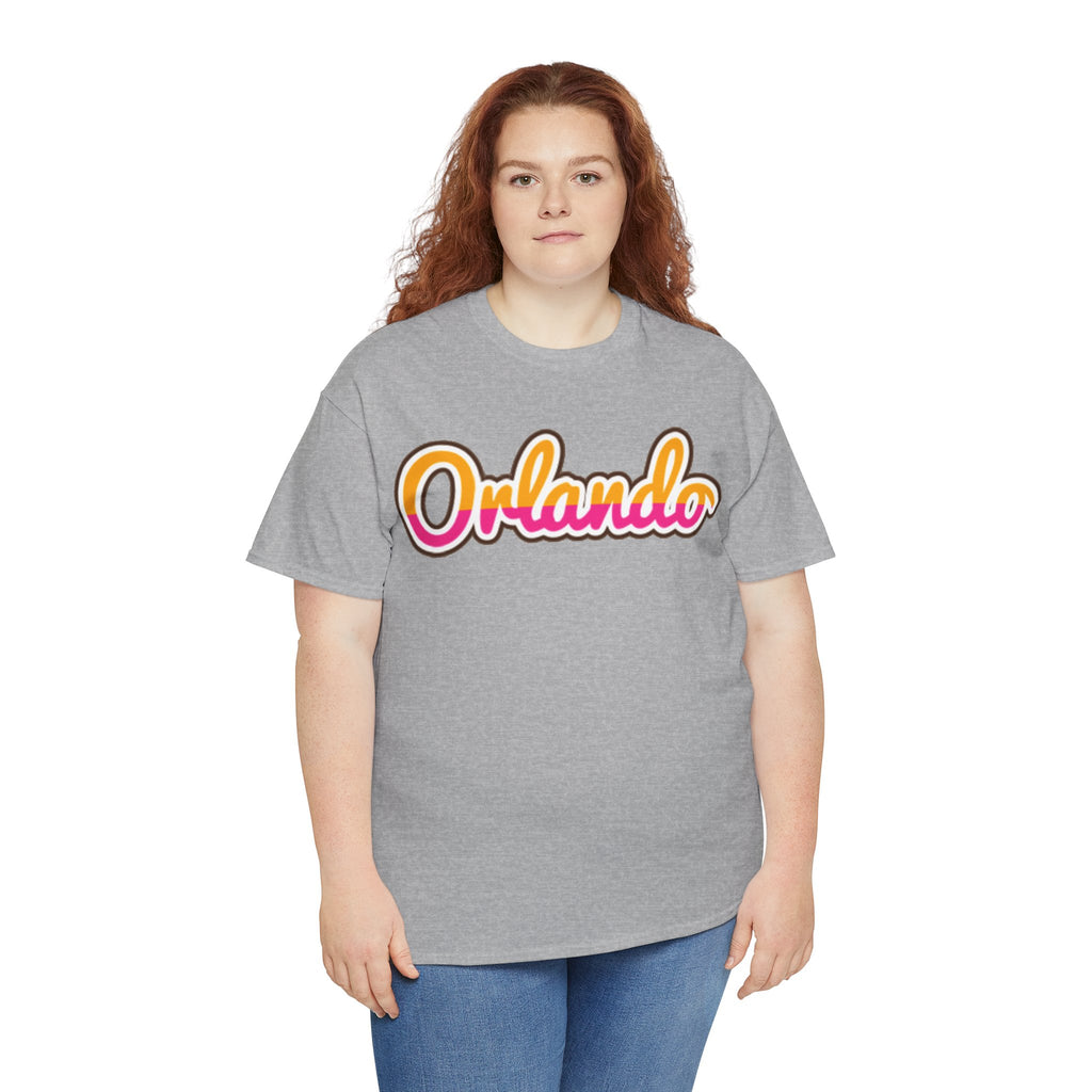 Orlando Retro Script Tee — Vintage Sunset City Souvenir Shirt