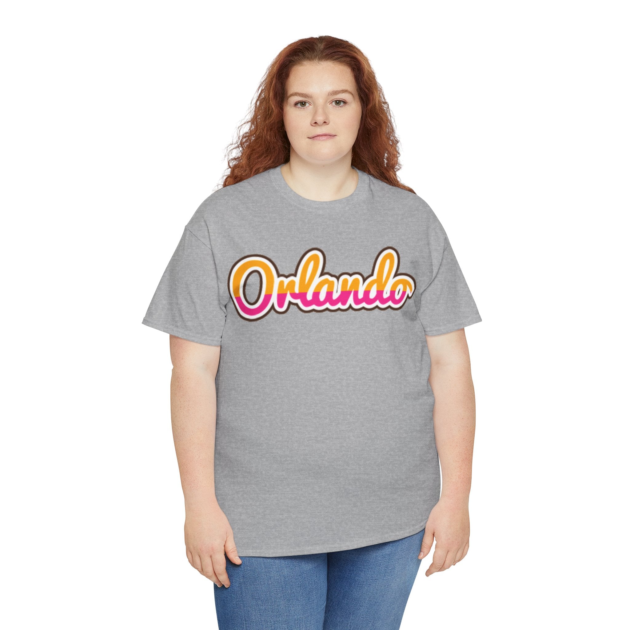 Orlando Retro Script Tee — Vintage Sunset City Souvenir Shirt