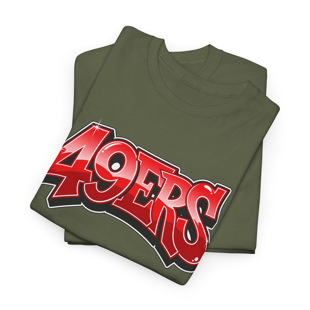 T-Shirt — '49ERS' Red Graffiti Sports Logo Tee