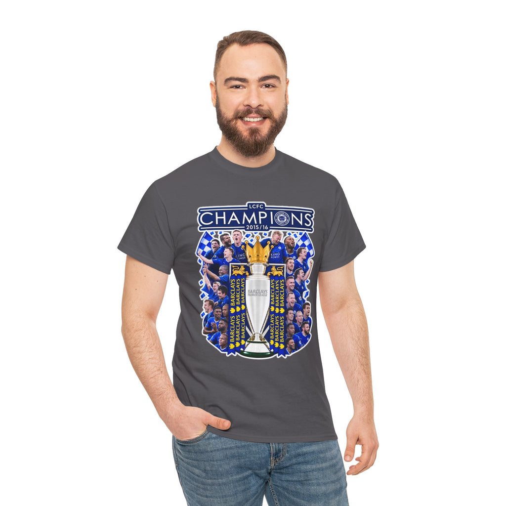 Leicester City 2015/2016 Champions Trophy Soccer T-Shirt — Team Victory Graphic Tee