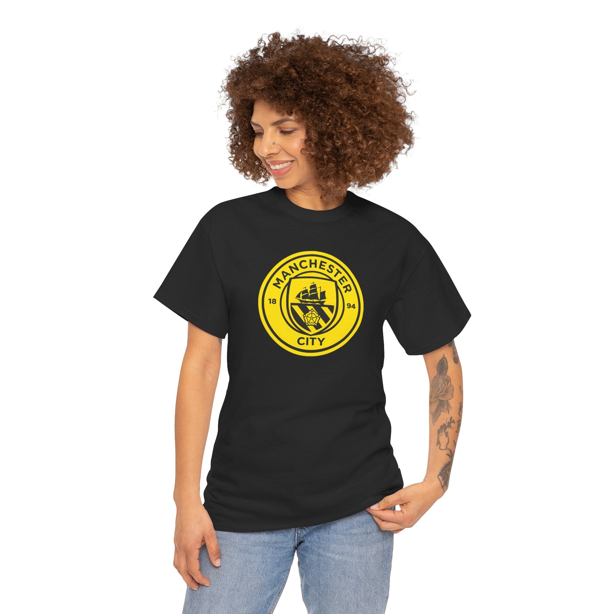 Manchester City Yellow Crest T-Shirt