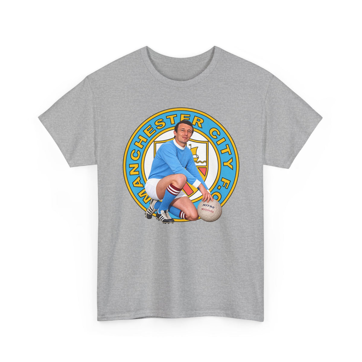 Mike Summerbee Manchester City Legend Retro Player Soccer T-Shirt
