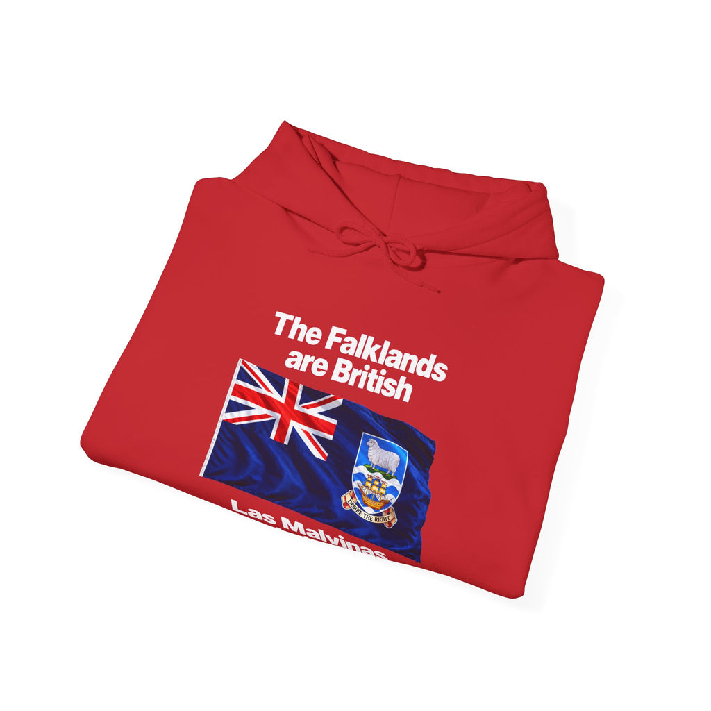 Falklands Are British Hoodie – Bilingual 'Las Malvinas son británicas' Flag Pullover