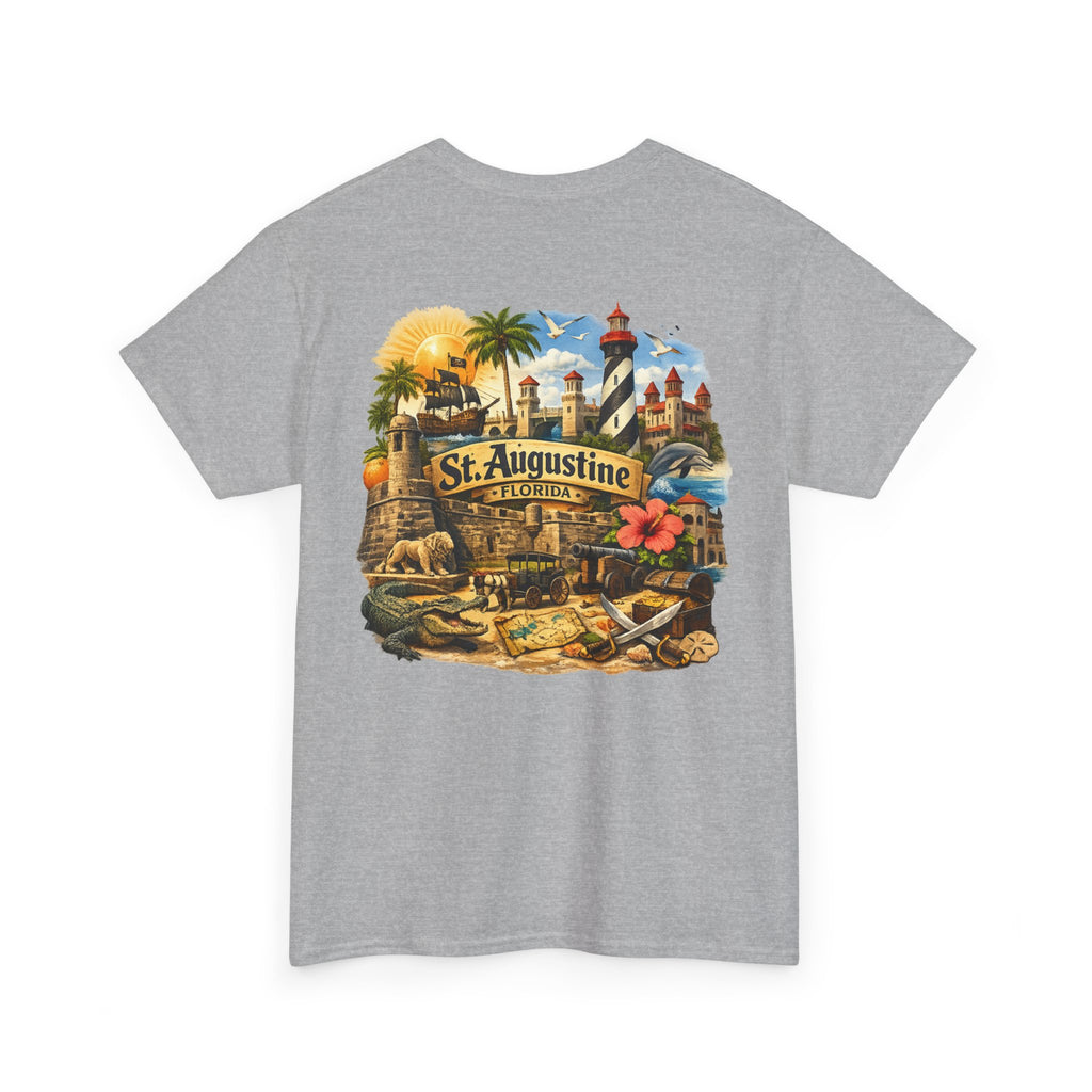 St. Augustine Florida Vintage Travel Tee — Retro Beach & Lighthouse Souvenir T-Shirt