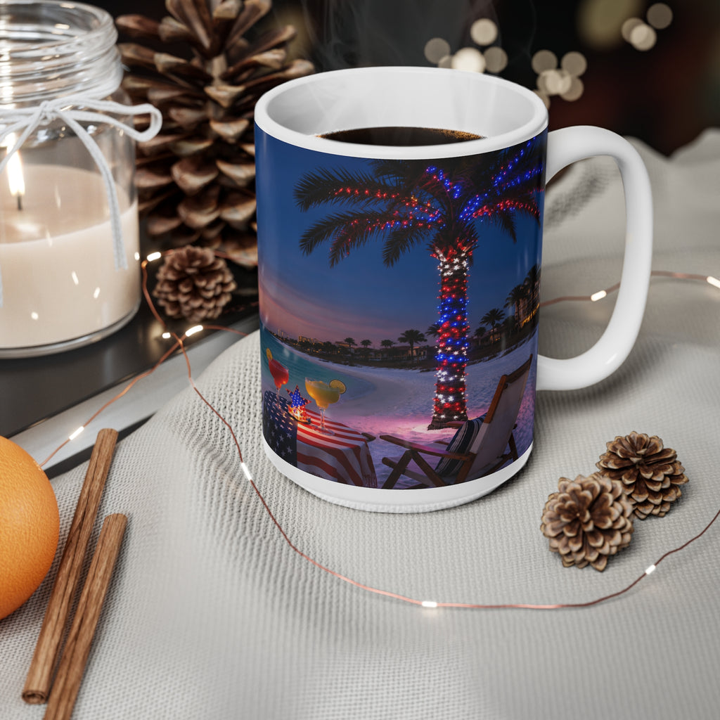 Fourth of July Florida Coffee Mug — "Happy Fourth of July from Florida" 11oz/15oz