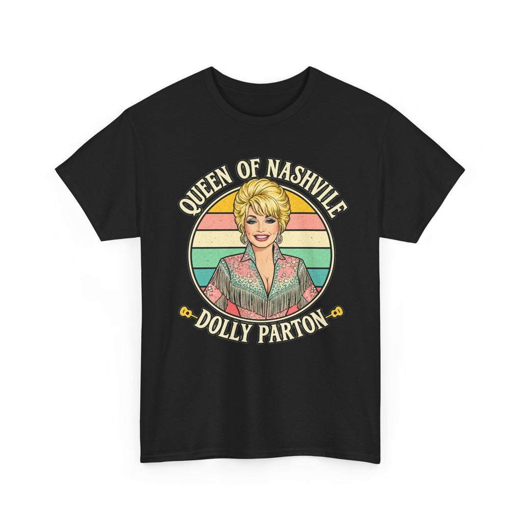 Queen of Nashville Graphic Tee — Dolly Parton Retro Portrait Shirt