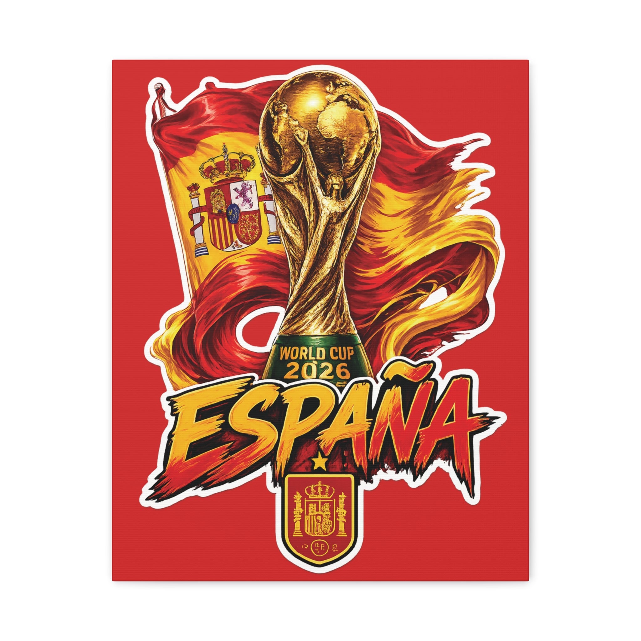 Spain World Cup 2026 Matte Canvas Art — España Trophy Wall Decor