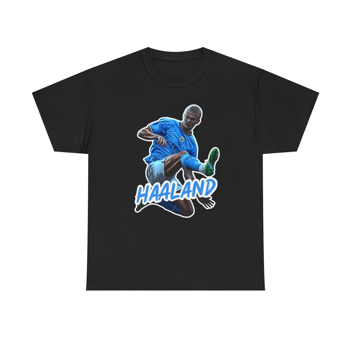 Erling Haaland Manchester City Soccer T‑Shirt – Dynamic Action Graphic Tee