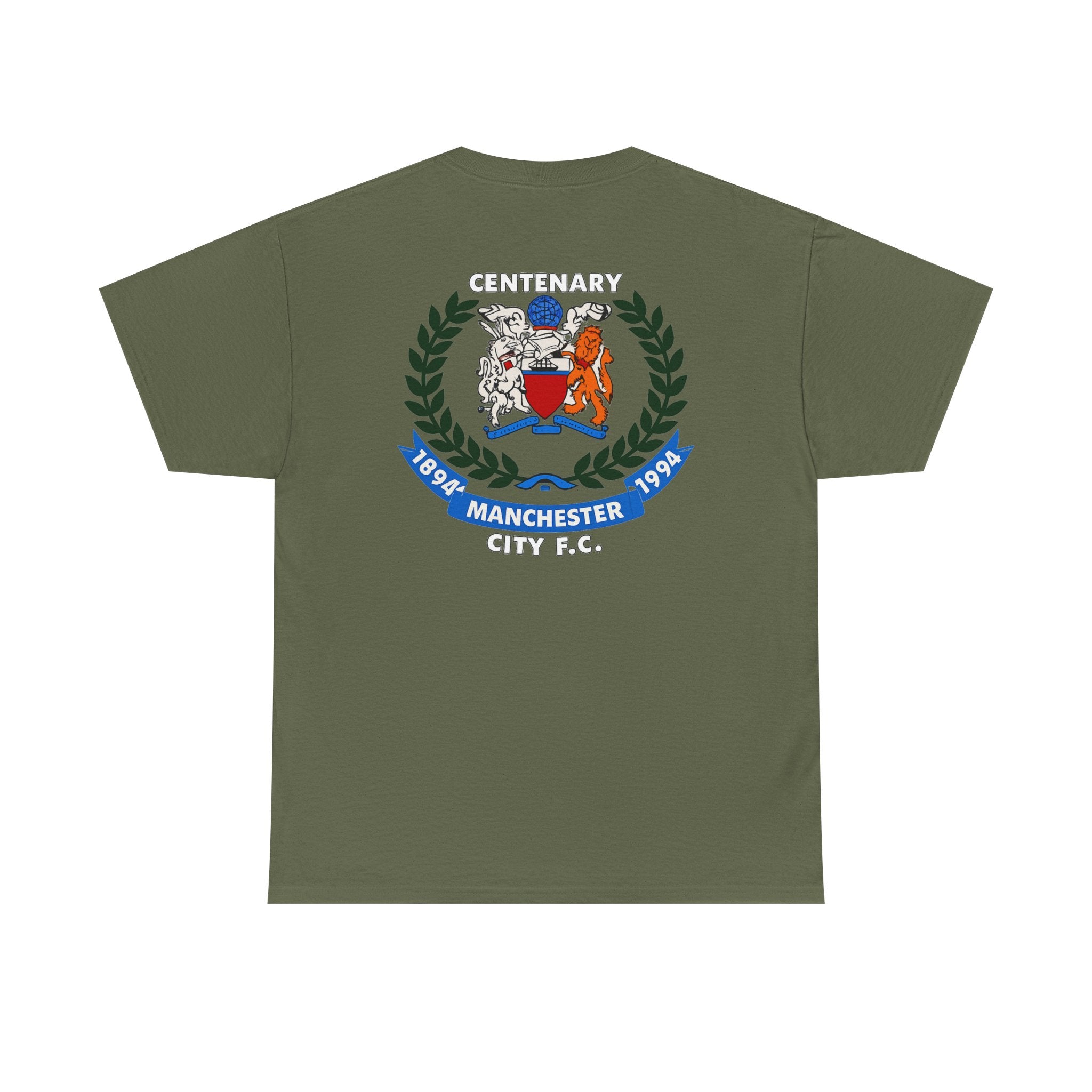Manchester City F.C. Centenary Crest Tee — 1894–1994 Vintage Football T‑Shirt
