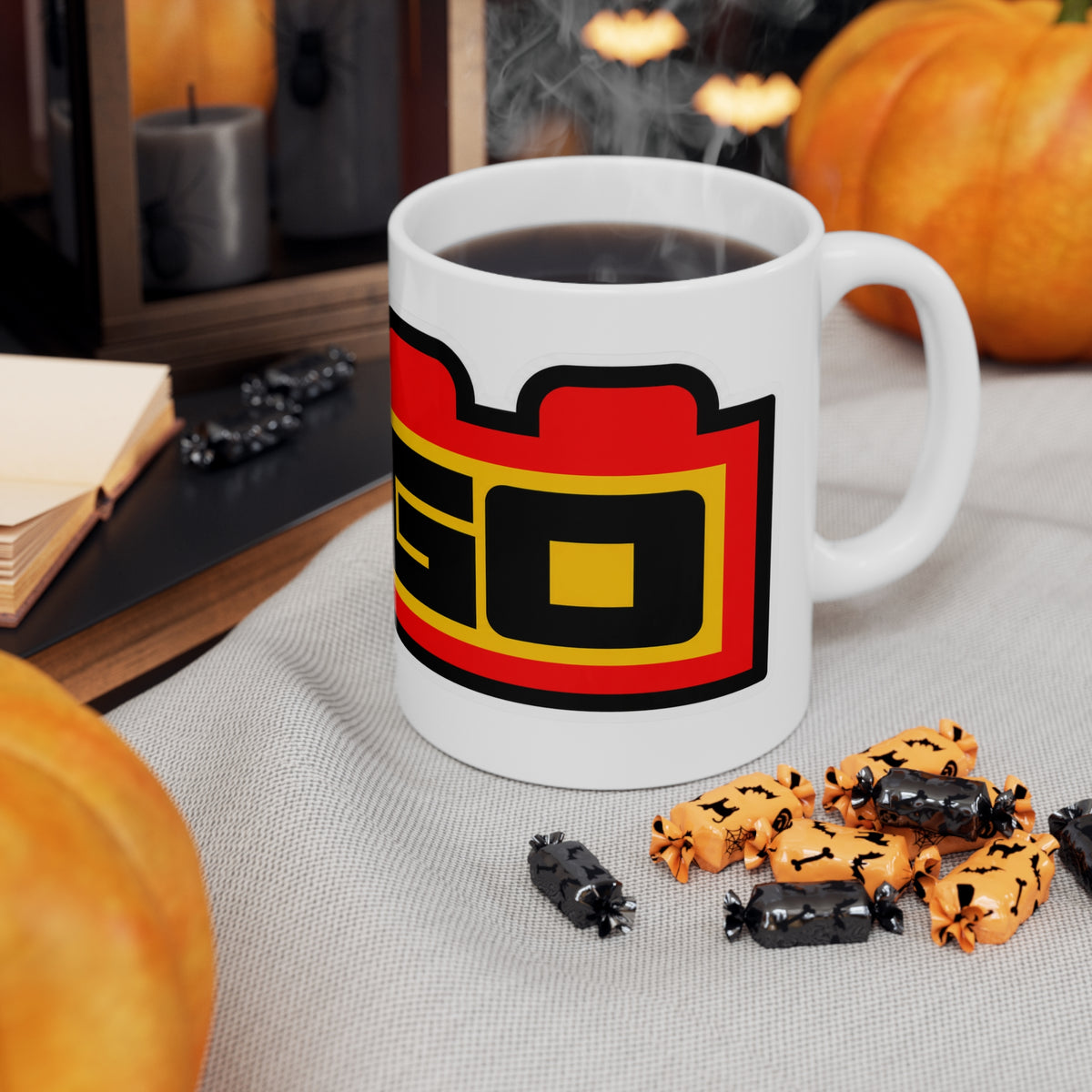 LEGO Logo Ceramic Coffee Mug — 11oz & 15oz Retro Brick Design