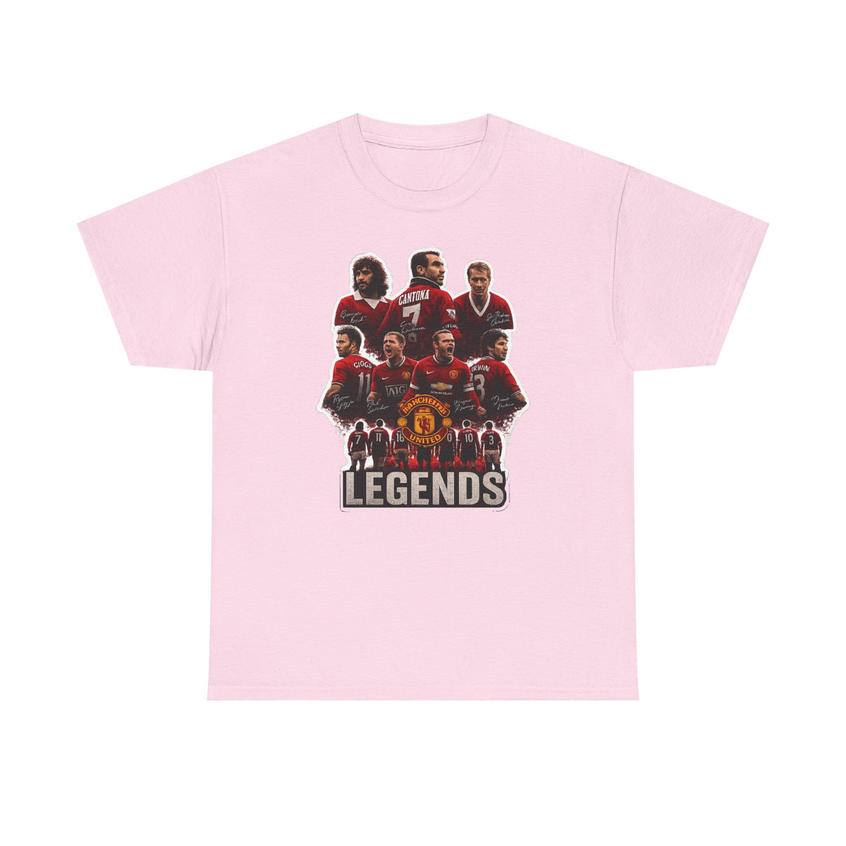 Manchester United Legends Football Team Tee — Retro Manchester United Players Graphic Shirt