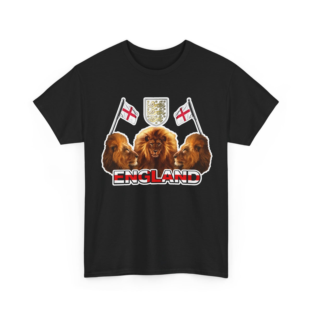 England 3 Lions Cotton Crest T-Shirt