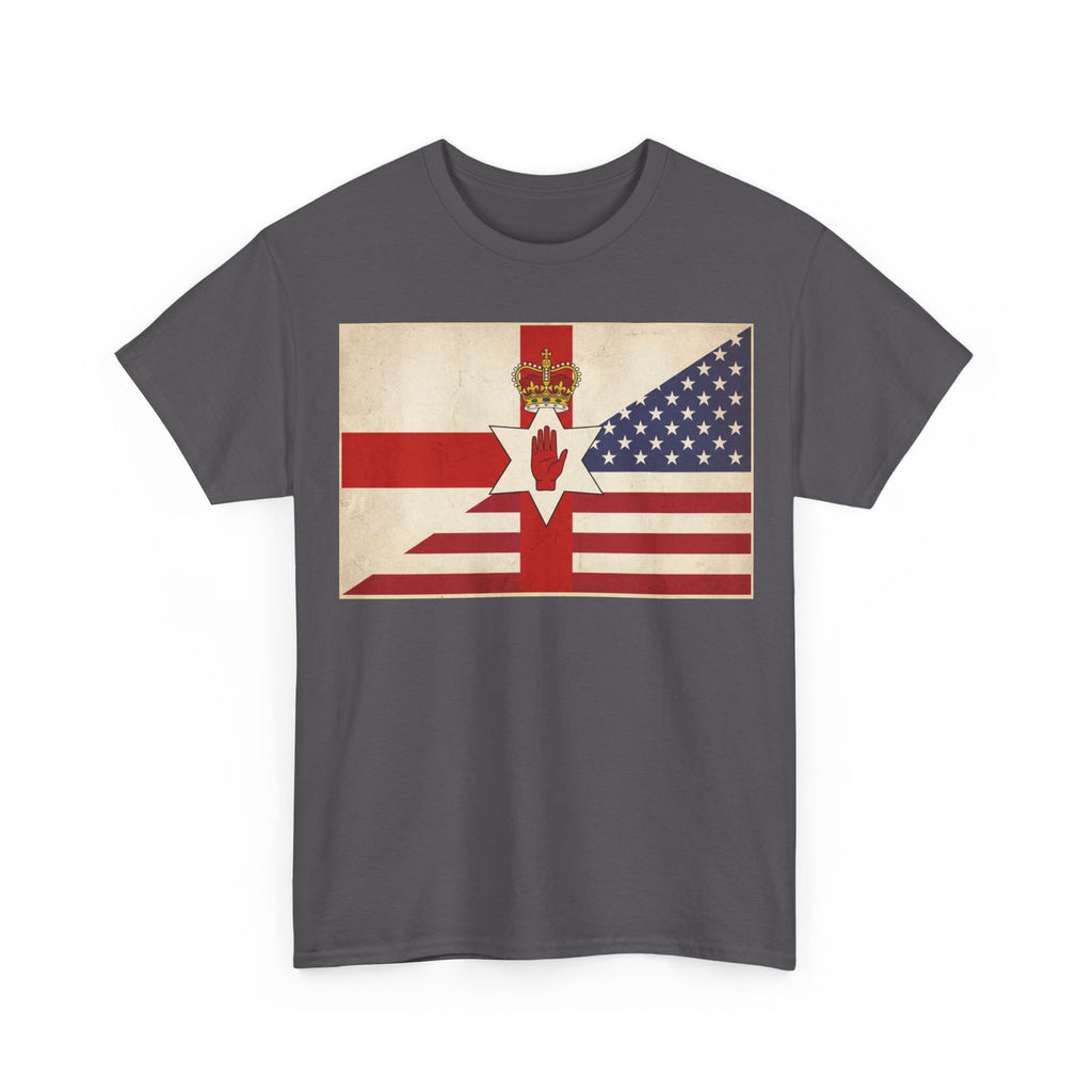 Northern Ireland + American Flag Tee — Vintage Graphic Shirt