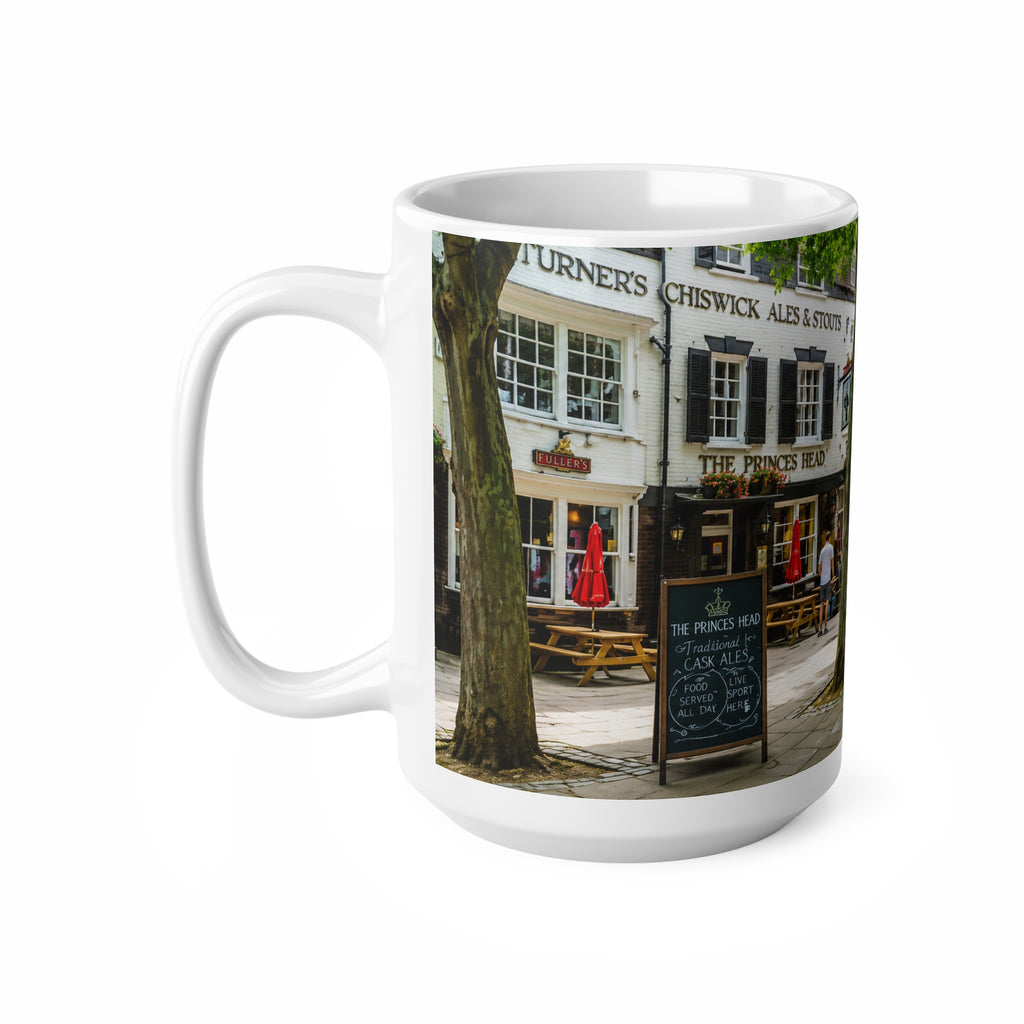 Richmond Ted Lasso London Street Scene Ceramic Coffee Mug — Red Phone Booth & Pub Photo (11oz, 15oz)
