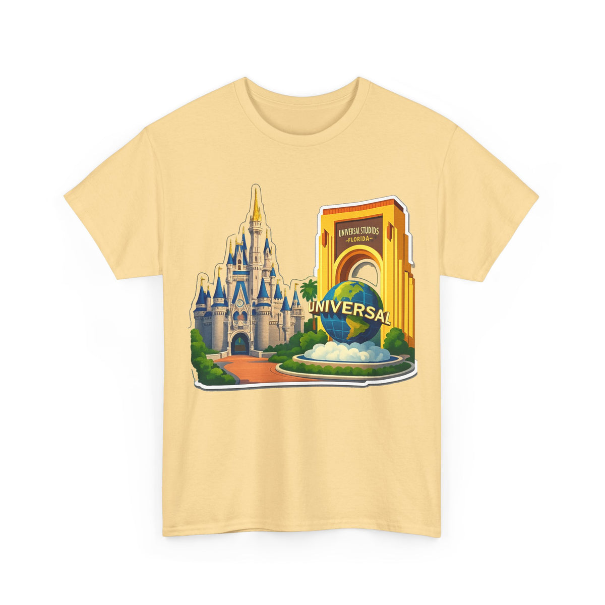 Disney & Universal Orlando Theme Park Travel Souvenir Cotton T-Shirt
