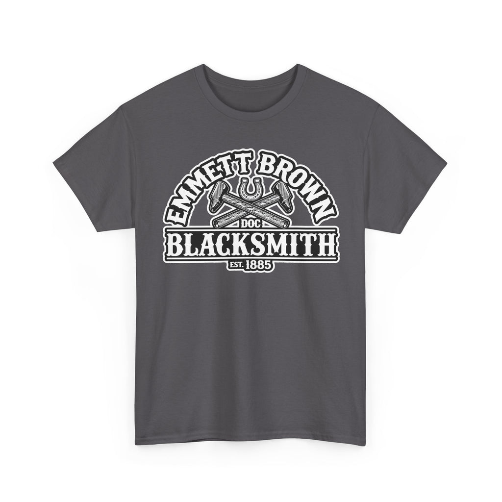 Blacksmith Emmett Brown Tee — Vintage Doc Blacksmith Graphic Shirt