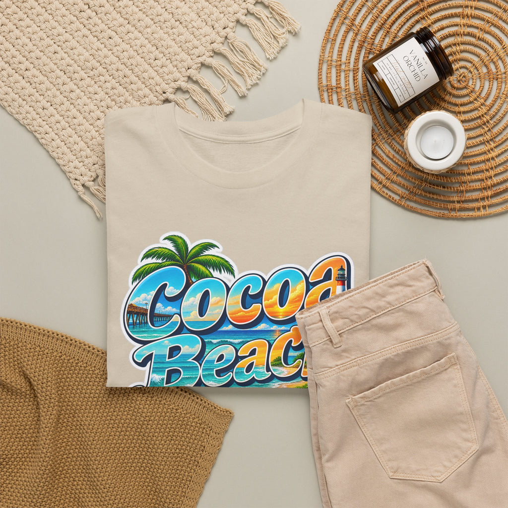 Cocoa Beach Florida Vintage Surf Cotton T-Shirt