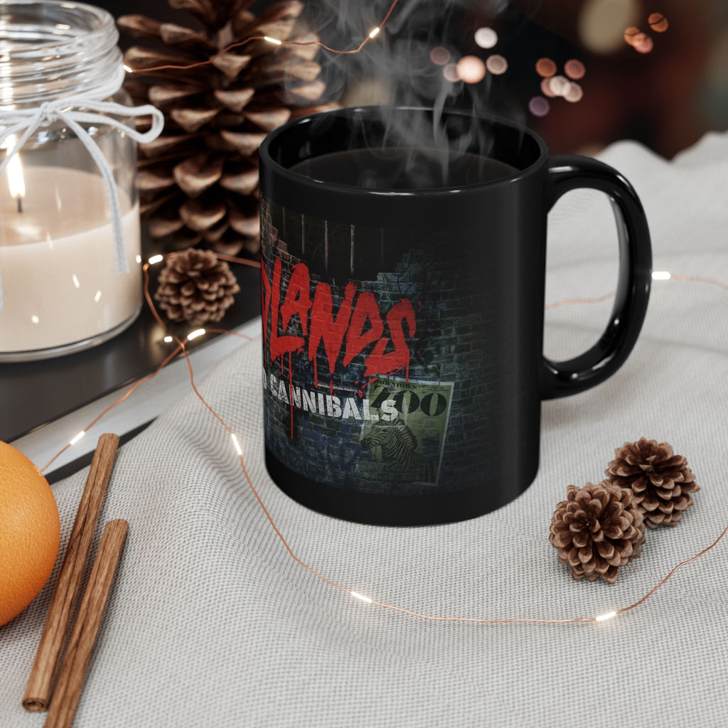 Black Mug — 'Madlands: Caged Cannibals' Horror Band Logo Coffee Cup (11oz/15oz)