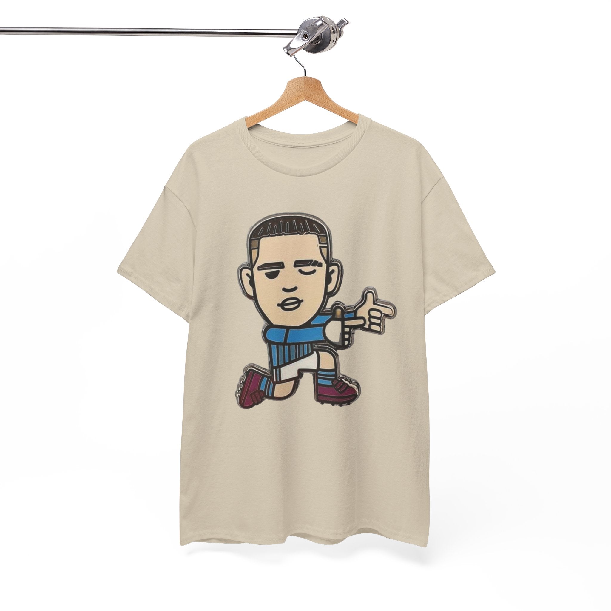 Phil Foden Cartoon Dance Pose Tee - Funky Character Graphic T-Shirt
