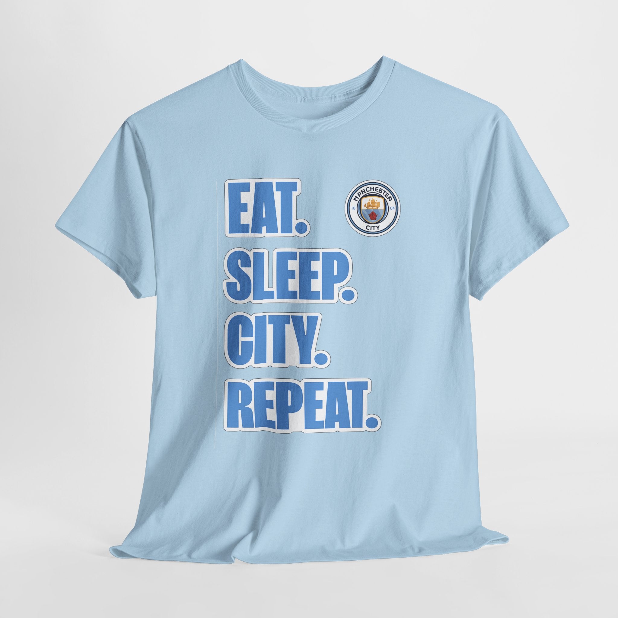 Eat. Sleep. City. Repeat. T‑Shirt — Manchester City Fan Tee