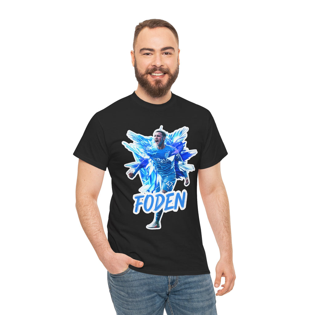 Phil Foden Manchester City Soccer T‑Shirt — Blue Graphic Football Fan Tee