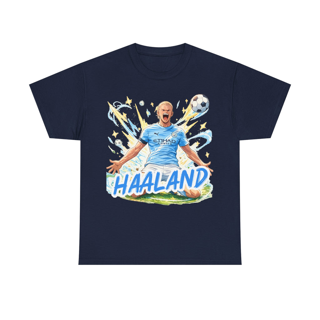 Erling Haaland Anime Fan Tee — Celebratory Football Player Graphic T-Shirt