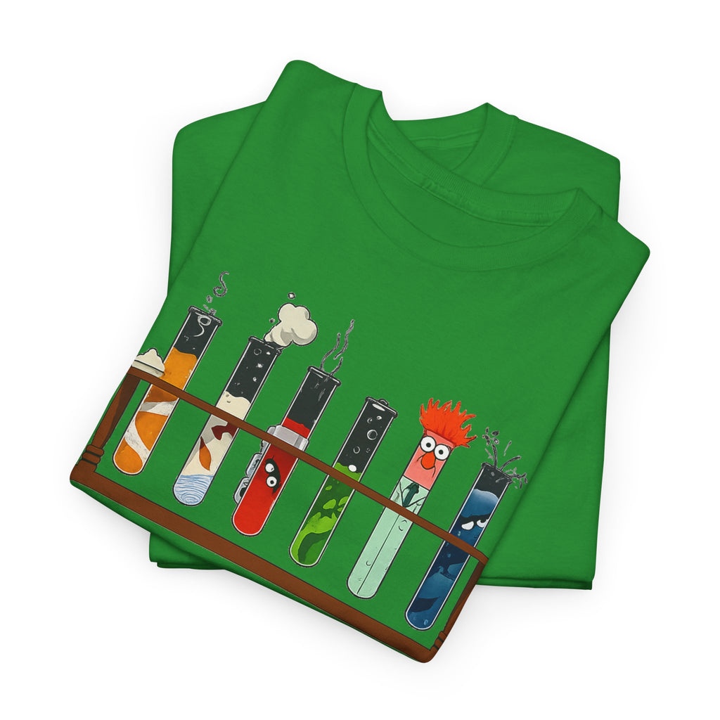 Muppets Beaker Science Test Tube Cats T‑Shirt — Cute Laboratory Cat Illustrations Tee
