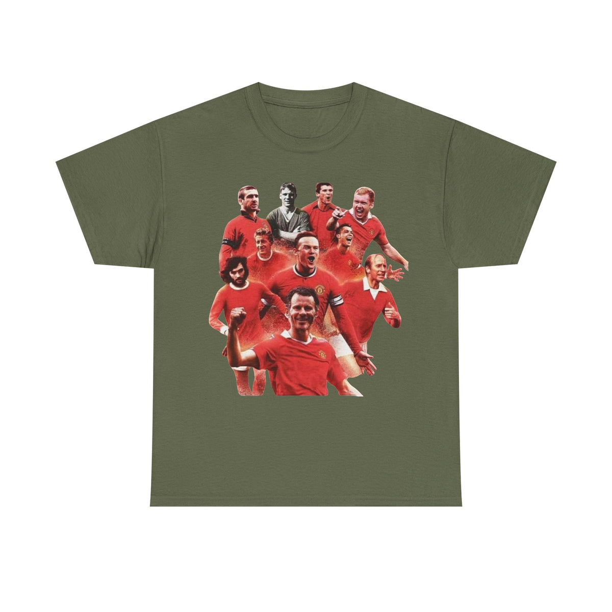 Manchester United Legends T‑Shirt — Retro Team Collage Football Tee