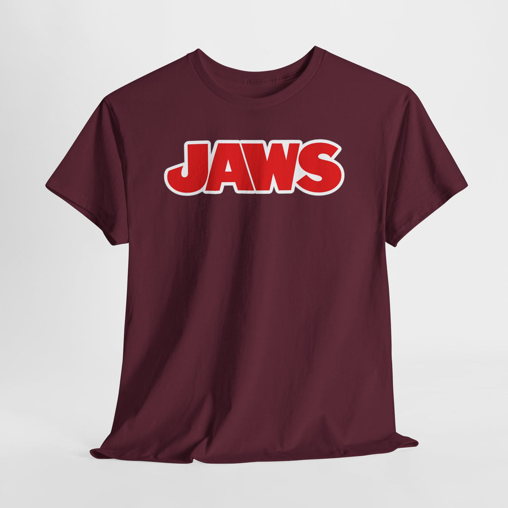 Jaws Logo Tee — Retro Red Movie Graphic T‑Shirt
