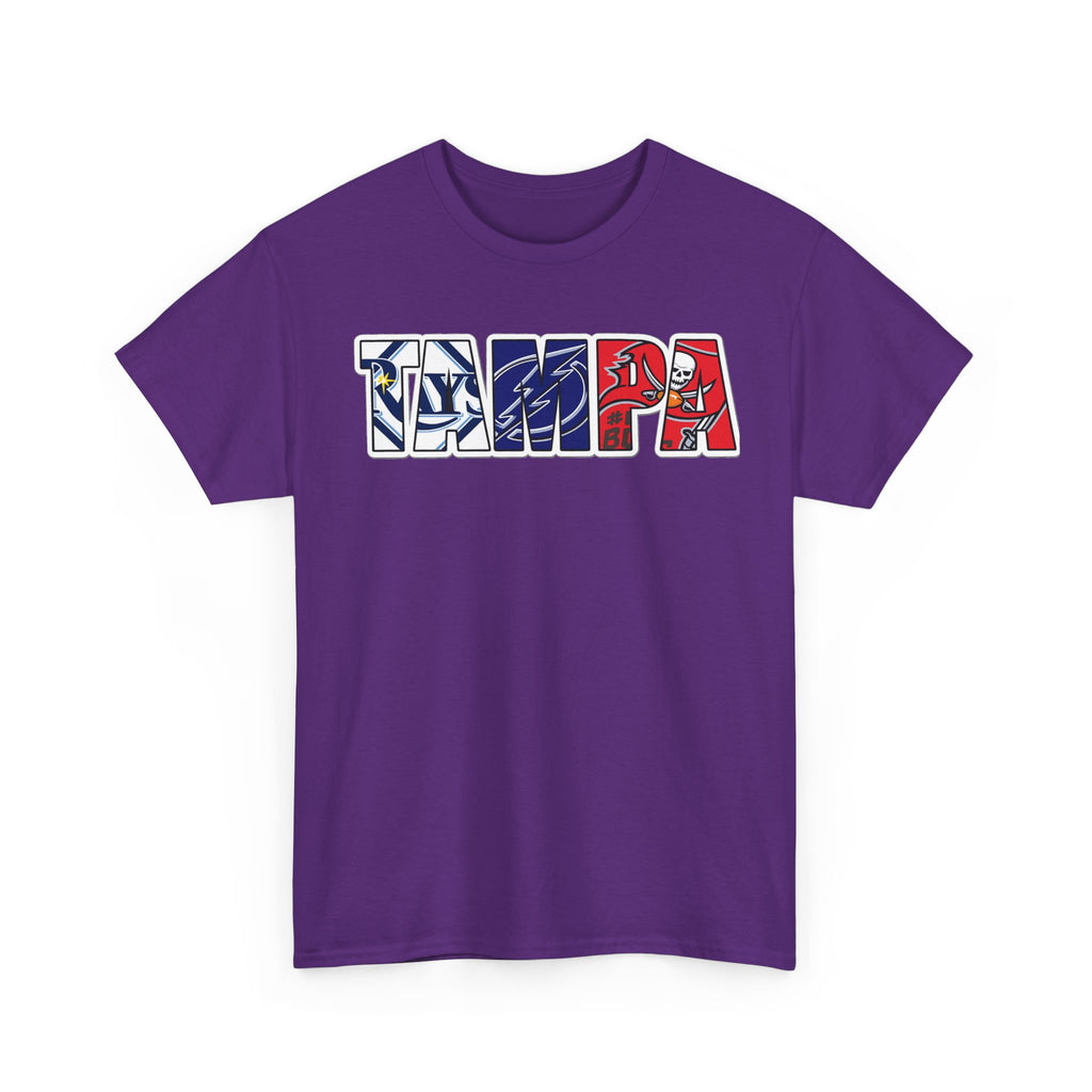 Tampa Block Letter Tee — Florida Flag Graphic T‑Shirt