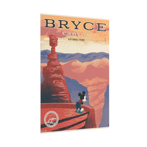 Bryce Canyon National Park Retro Travel Poster — Rolled Poster
