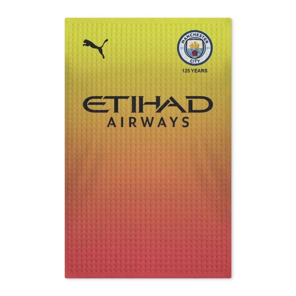 Manchester City Away Shirt Waffle Double-Sided Tea Towel