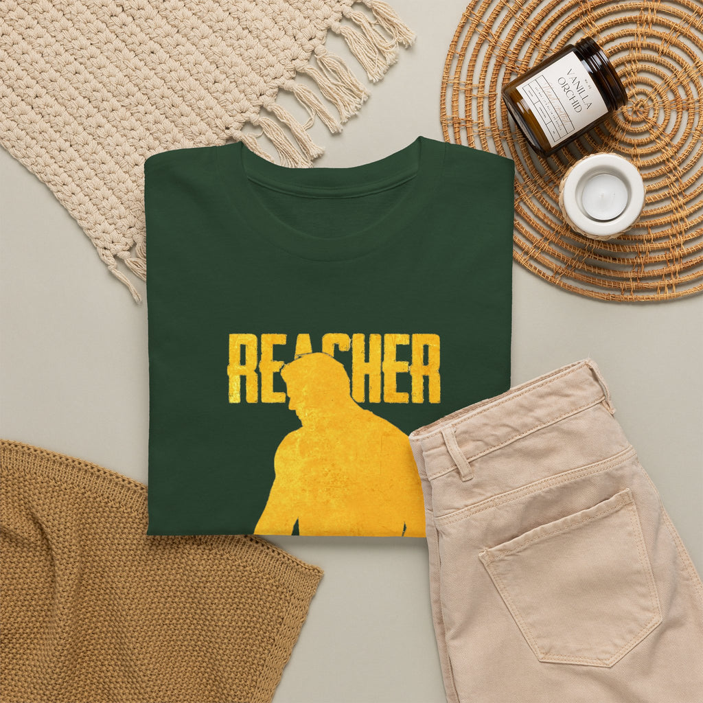 Reacher Silhouette Tee – Bold Yellow Graphic Shirt