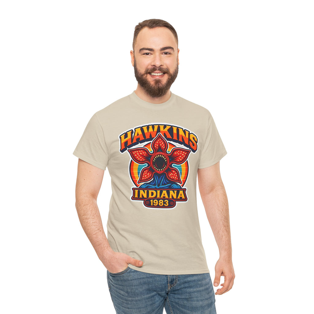 Hawkins Indiana 1983 Demogorgon Floral Cotton T-Shirt