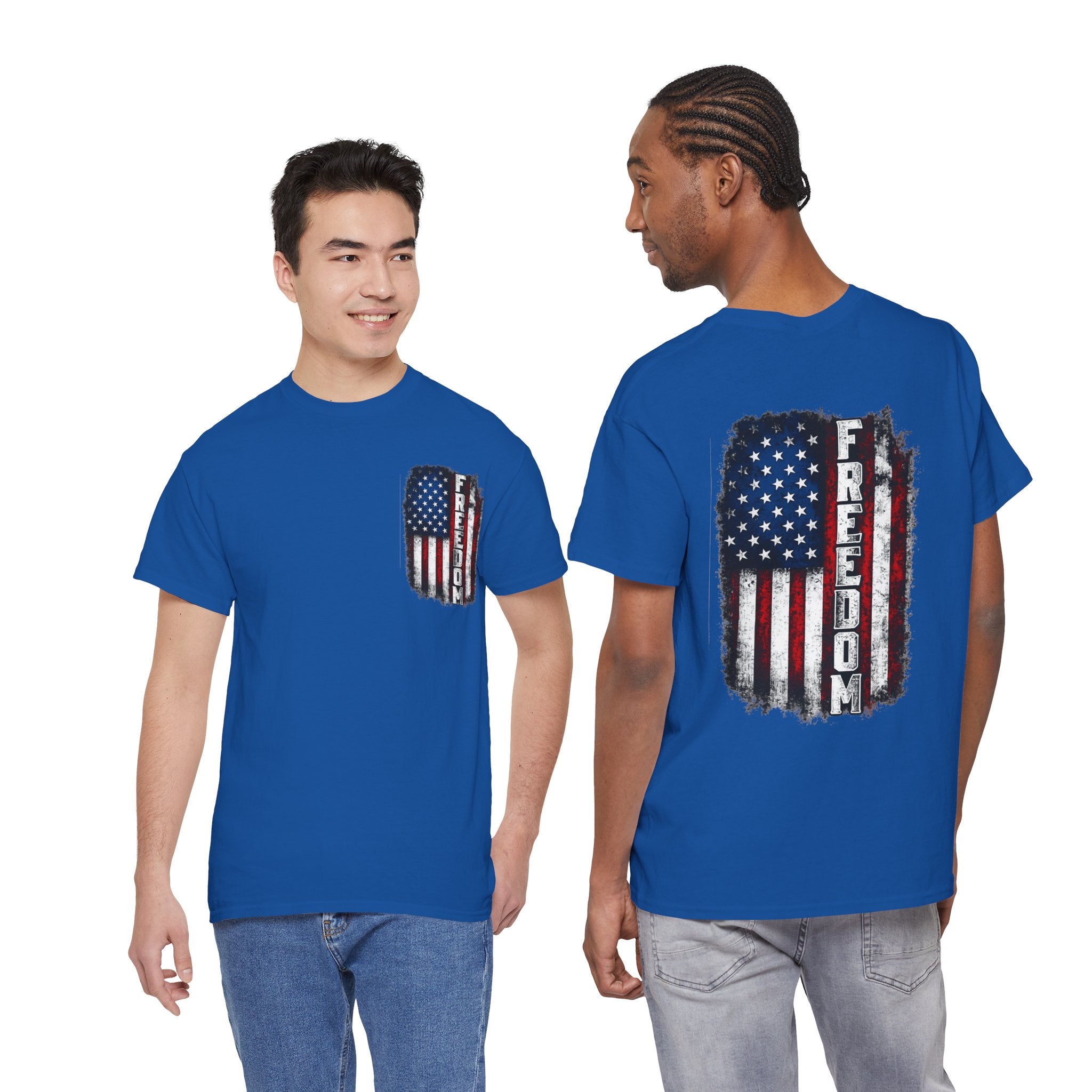 Freedom American Flag T-Shirt — Distressed USA Patriotic Tee